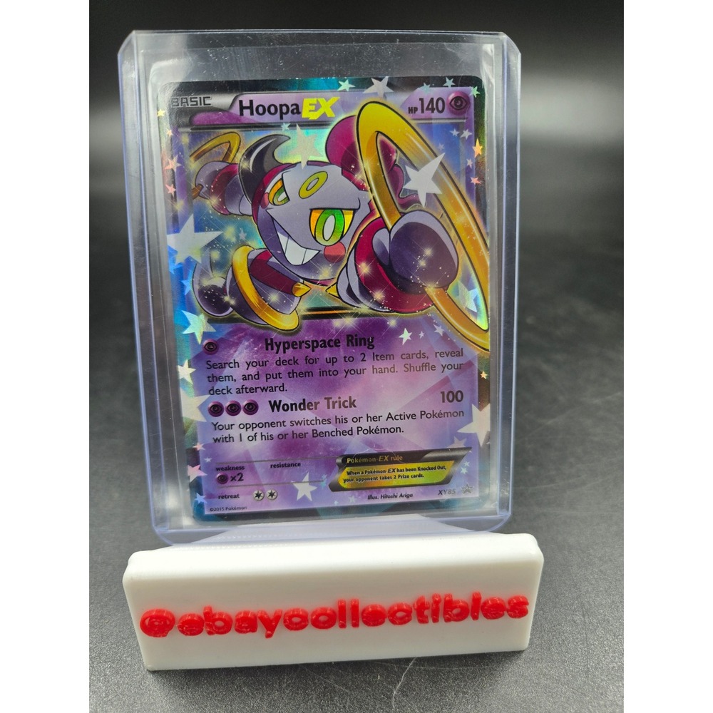 Pokemon Hoopa EX XY85 Black Star Promo Full Art Holo Rare Card